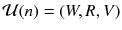 $$\mathcal {U}(n)=(W,R,V)$$