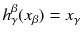 $$h^\beta _\gamma (x_\beta ) = x_\gamma $$