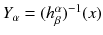 $$Y_\alpha = (h^\alpha _\beta )^{-1}(x)$$