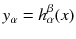 $$y_\alpha = h^\beta _\alpha (x)$$