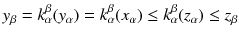 $$y_\beta = k^\beta _\alpha (y_\alpha ) = k^\beta _\alpha (x_\alpha ) \le k^\beta _\alpha (z_\alpha ) \le z_\beta $$