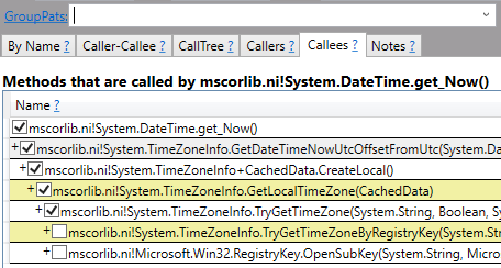 Without a grouping, there are multiple layers of calls inside the TimeZoneInfo class.