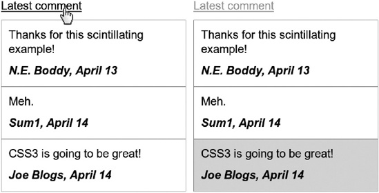 Highlighting applied with the target pseudo-class