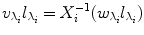 
$${v}_{{\lambda }_{i}}{l}_{{\lambda }_{i}} = {X}_{i}^{-1}({w}_{{\lambda }_{i}}{l}_{{\lambda }_{i}})$$
