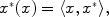 
$${x}^{{_\ast}}(x) =\langle x,{x}^{{_\ast}}\rangle,$$
