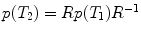 
$$p({T}_{2}) = Rp({T}_{1}){R}^{-1}$$
