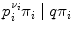 
$${p}_{i}^{{\nu }_{i}}{\pi }_{i}\mid q{\pi }_{i}$$
