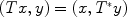 
$$(Tx,y) = (x,{T}^{{_\ast}}y)$$
