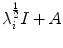 
$${\lambda }_{i}^{\frac{1} {2} }I + A$$
