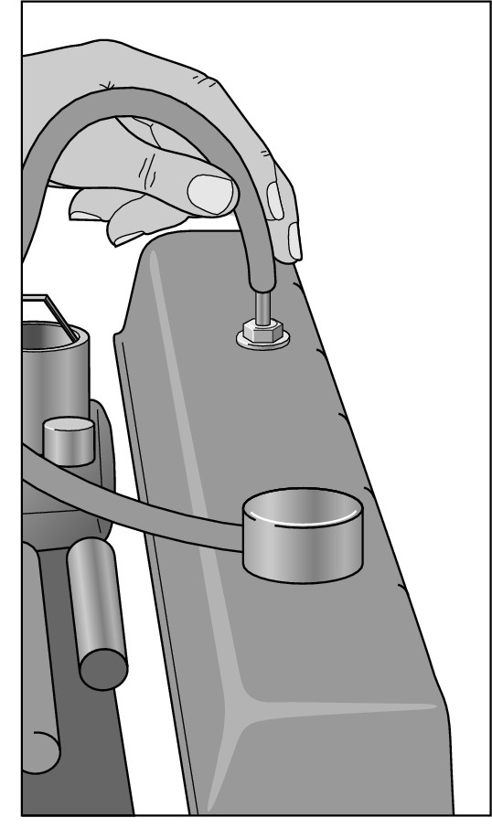 Figure 8-7:  A PVC valve located on the valve cover, with the hose that leads to it removed.