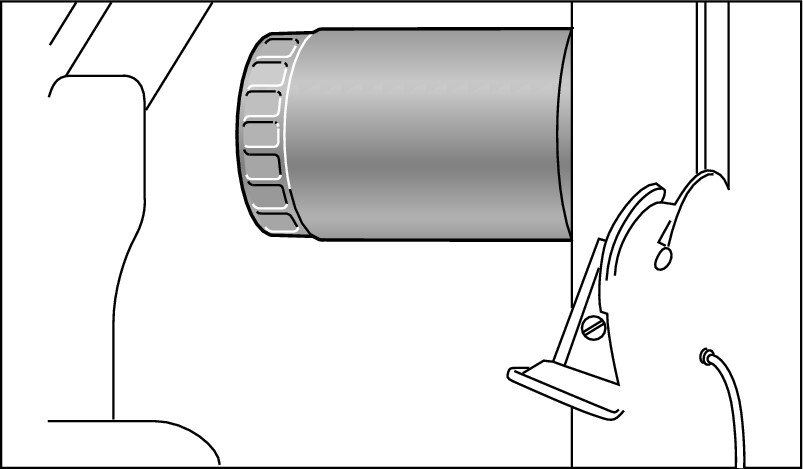 Figure 13-7:  The oil filter is screwed onto your engine.