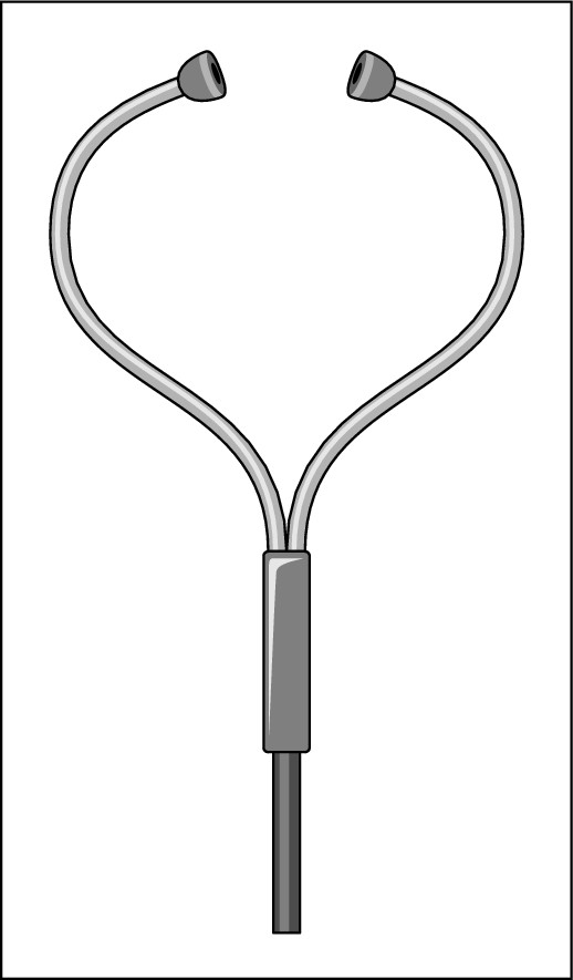 Figure 20-2:  A piece of tubing and an old stethoscope make an efficient troubleshooting device.