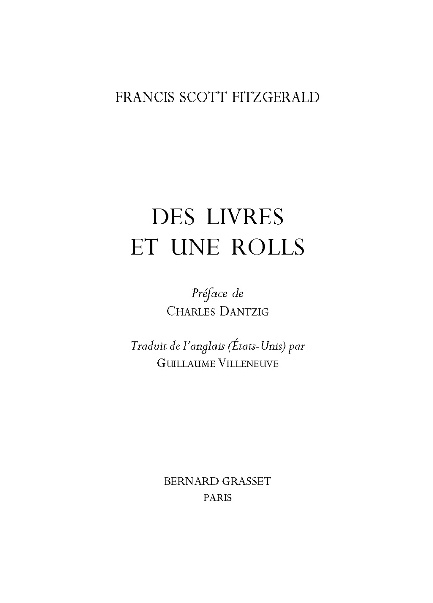 : Des livres et une Rolls