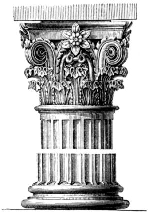 Capital showing extensive floral decoration