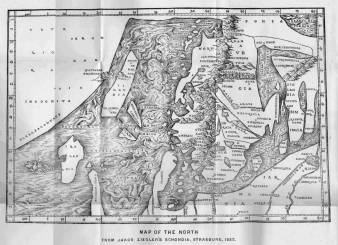 Map of the North, from Jakob Ziegler's Schondia, Strassburg, 1532.