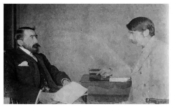 Conrad con su amigo H. G. Wells, el conocido autor de La máquina del tiempo