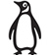 Penguin walking logo