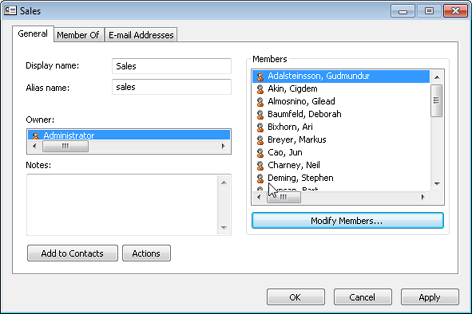 You can modify members of server-side distribution lists that you own.