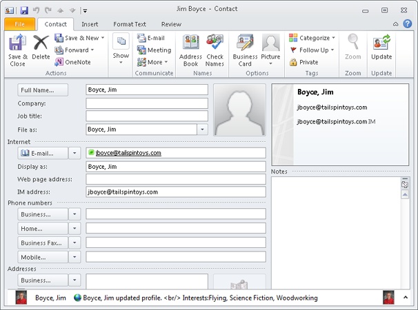 Use the contact form to add the sender’s certificate to your system.