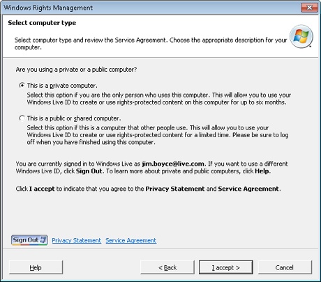 You can choose between a standard certificate and a temporary one.