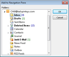 Add folders to the Shortcuts pane with the Add To Navigation Pane dialog box.