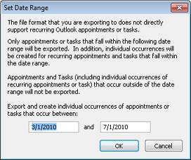 You might need to change the date range to include all the tasks that you want to export.