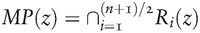 MP(z)=∩i=1(n+1)/2Ri(z)