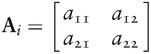 Ai=[a11a12a21a22]