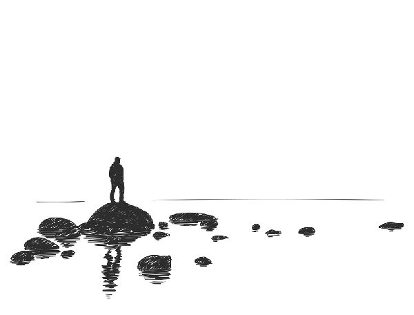 A person standing on a rock in the water

Description automatically generated with low confidence