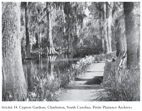 Image: FIGURE 14. Cypress Gardens, Charleston, South Carolina. Petite Plaisance Archives.