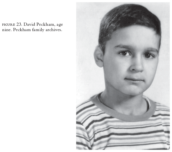 Image: FIGURE 23. David Peckham, age nine. Peckham family archives.