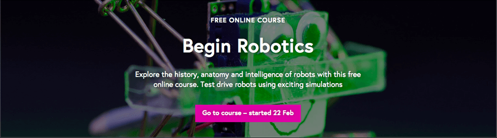 UI component promoting an online course on FutureLearn.