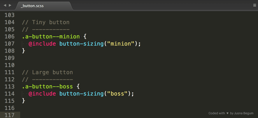 Minion and boss class names in CSS