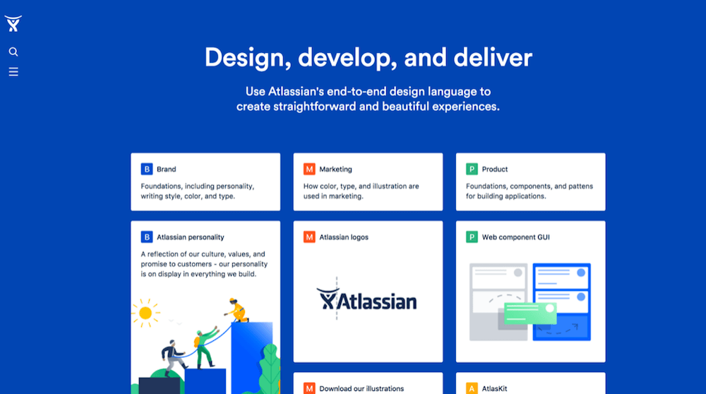 Atlassian’s design guidelines have an open source model where everyone is allowed to contribute, and contributions are managed and curated.