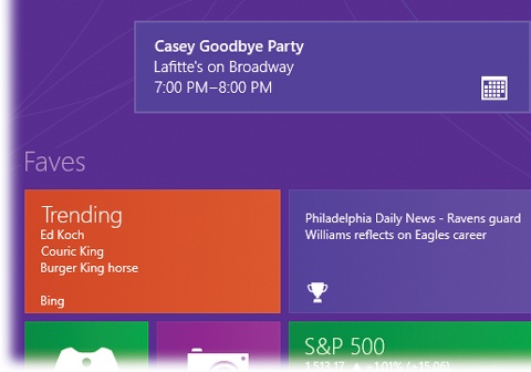 Microsoft’s programmers wittily call these alert messages “toast,” because they pop up at the right time, just like the delicious breakfast treat. They’re intended, of course, to be gentle and inconspicuous alerts that aren’t much of a distraction. But if you want to tend to one, click it to open the corresponding app.