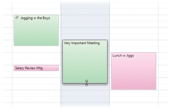 You can resize any calendar event just by dragging its border. As your cursor touches the bottom edge of a calendar event, it turns into a double-headed arrow. You can now drag the event’s edge to make it take up more or less time on your calendar.