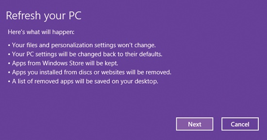 You don’t have to “nuke and pave” anymore when you’ve reached the troubleshooting exasperation point. Now you can just use a neutron bomb: the Refresh command.