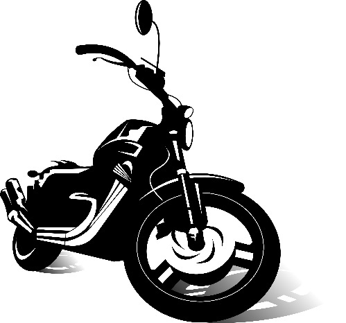 A close up of a motorcycle  Description automatically generated