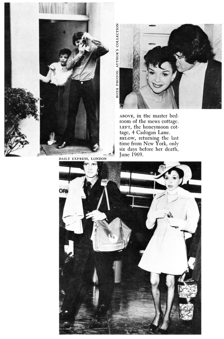 BOTH PHOTOS: AUTHOR’S COLLECTION ABOVE, in the master bedroom of the mews cottage. LEFT, the honeymoon cottage, 4 Cadogan Lane. BELOW, returning the last time from New York, only six days before her death, June 1969. DAILY EXPRESS LONDON