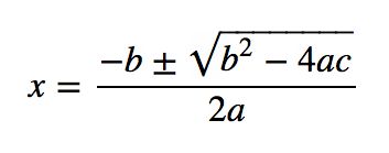 The Quadratic Formula