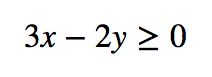 3x-2y≥0