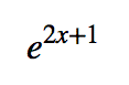 e^(2x+1)