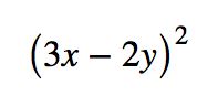 (3x-2y)^2