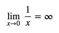 lim 1/x as x->0