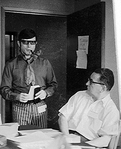 Image of Harlan Ellison and unknown person