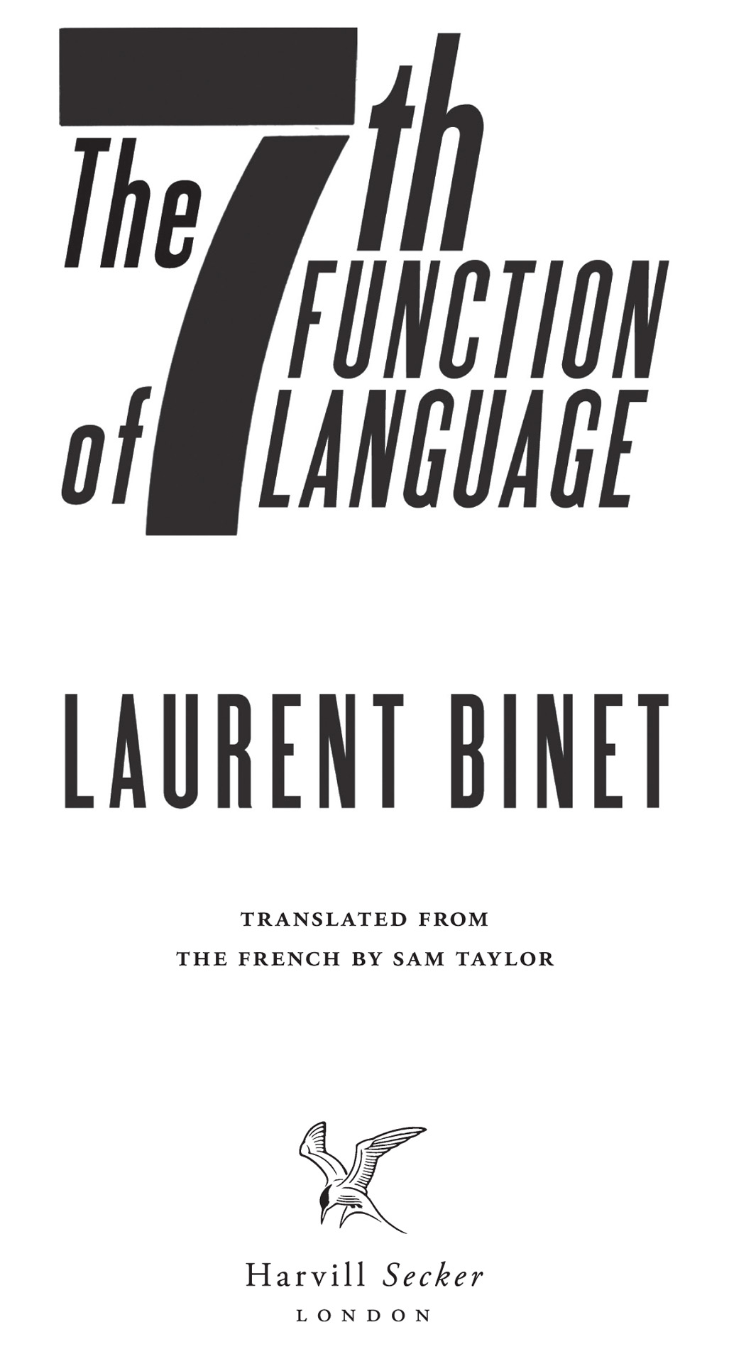 title page for The 7th Function of Language