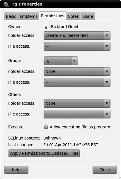 Changing the permissions of a home folder for privacy