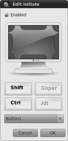 Changing the keystroke combination used to initiate a Compiz feature