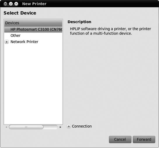 Setting up a printer manually