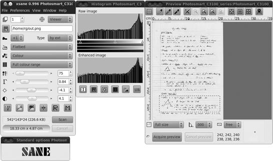 Scanning with XSane